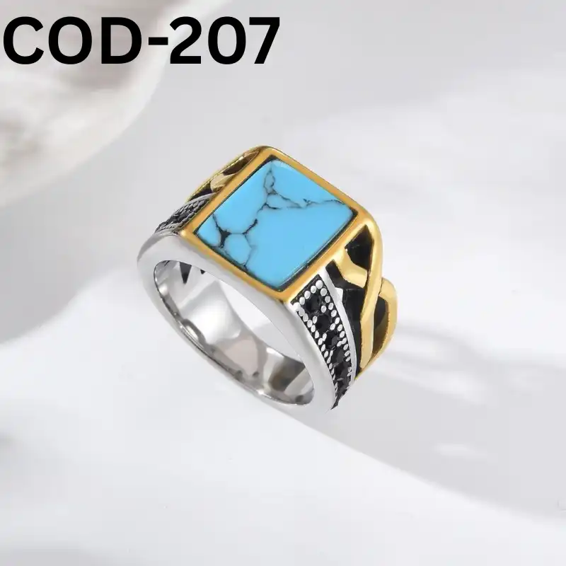 Turkish অরজিনাল ইন্দ্র নীলা পাথর হাতের আংটি ( COD-207)